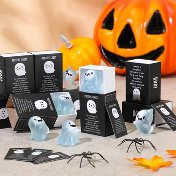 Halloween Glow in the Dark Mini Ghost Figures with Box