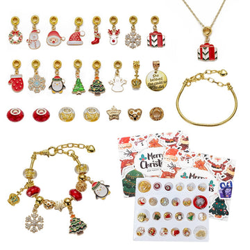 DIY 24 Days Christmas Countdown Calendar Bracelets Set