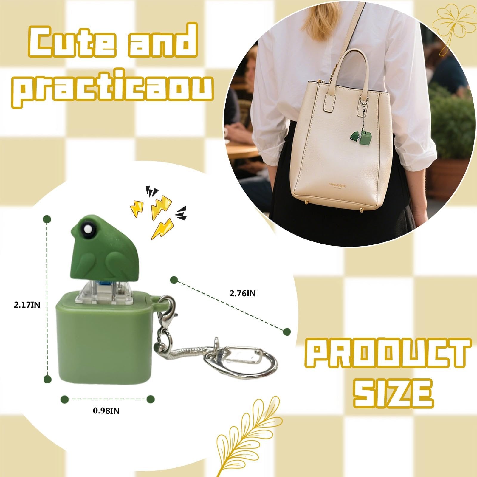 Frog Croaking Keychain – Rechargeable Sound & Light Fidget