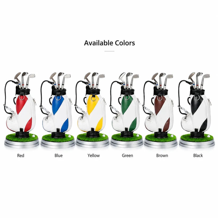 Golf Pen Holder with 3-Pen Set – Stylish Desk Organizer for Golf Lovers