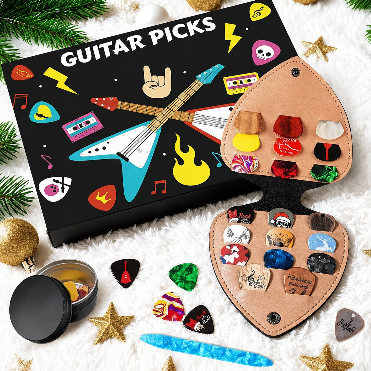 24-Day Guitar Pick Advent Calendar | Christmas Gift for Guitarists