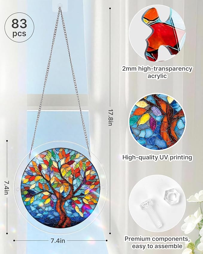 Acrylic Jigsaw Puzzle Suncatcher 80 Pieces