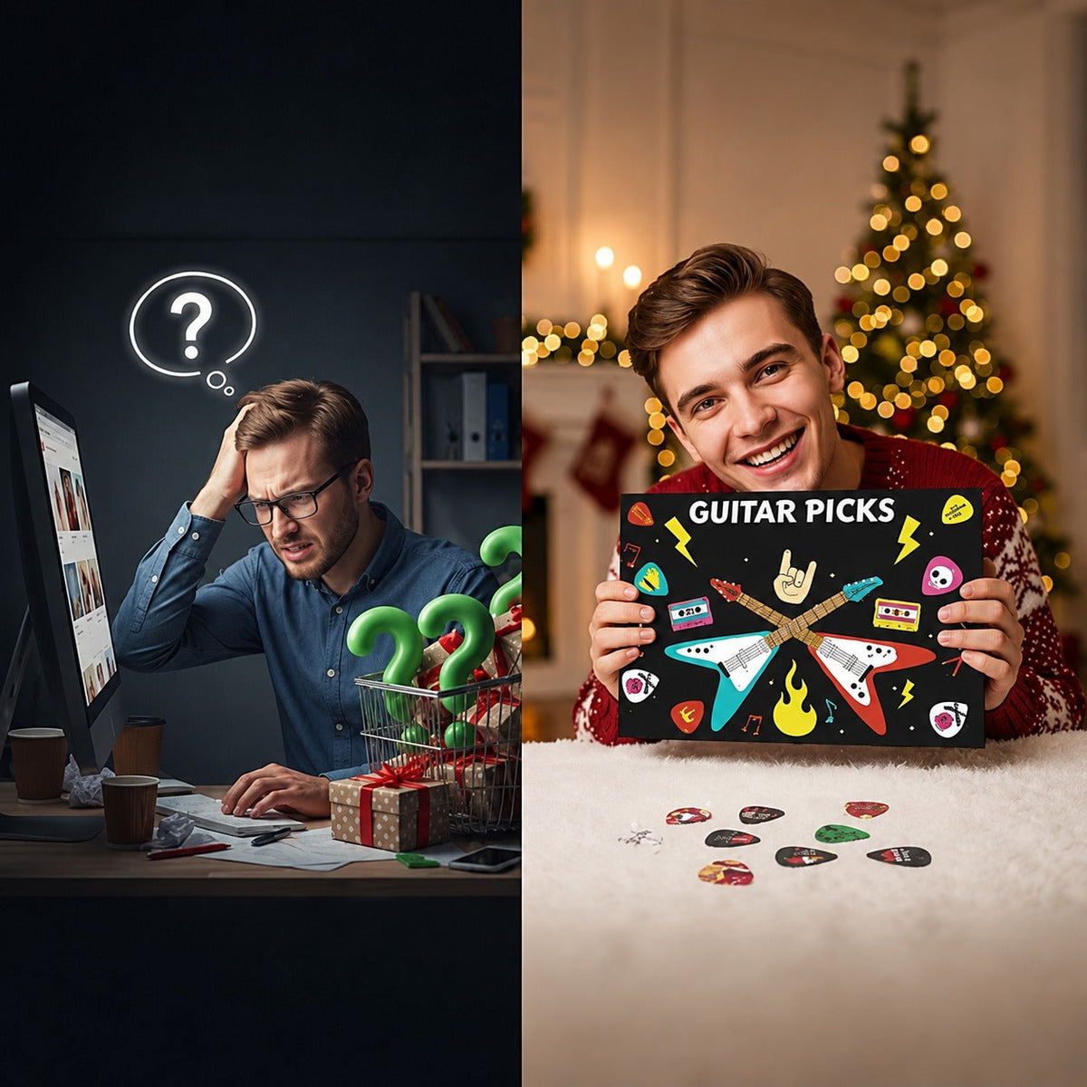 24-Day Guitar Pick Advent Calendar | Christmas Gift for Guitarists