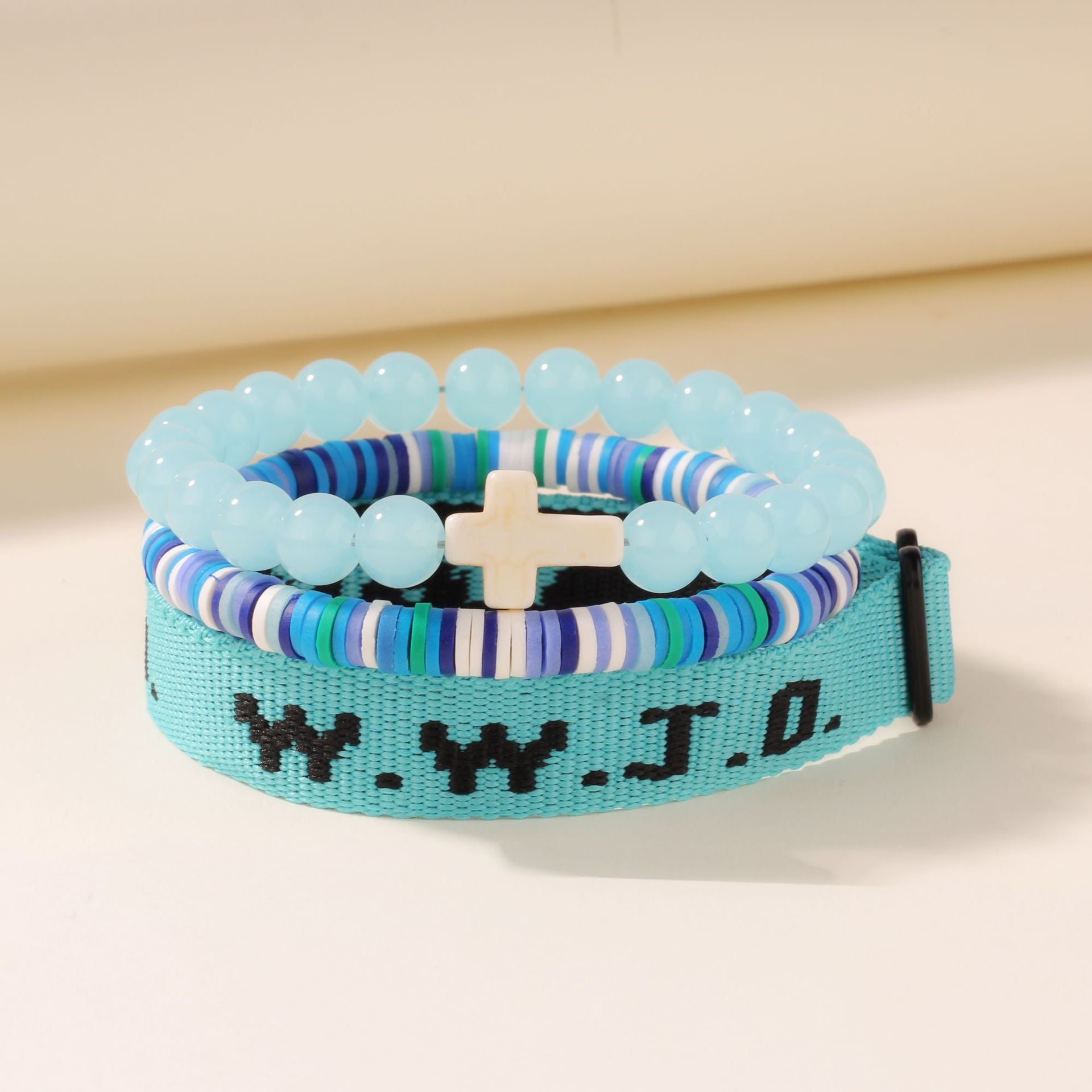 Cross Three-Piece Bracelet Woven Bracelet