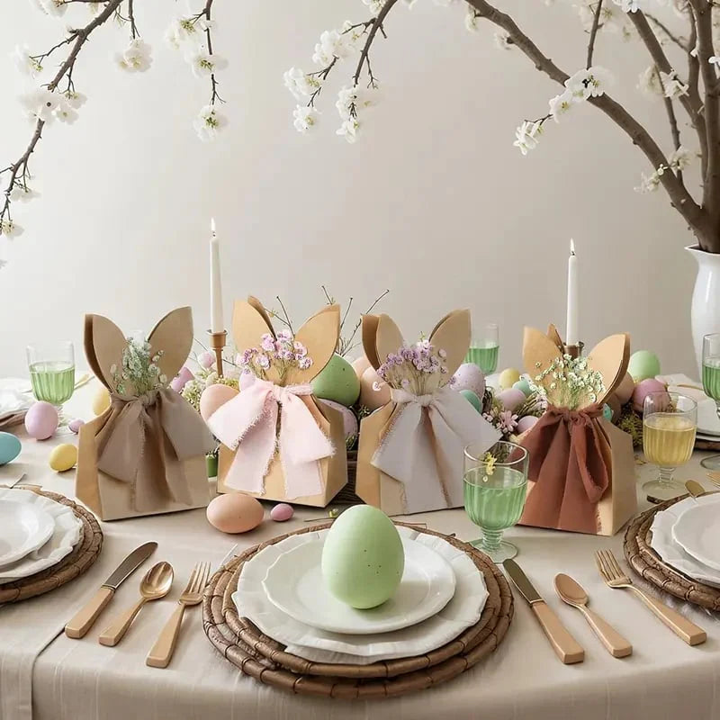 Boho Bunny Easter Goodie Bags Set(24 Pcs)