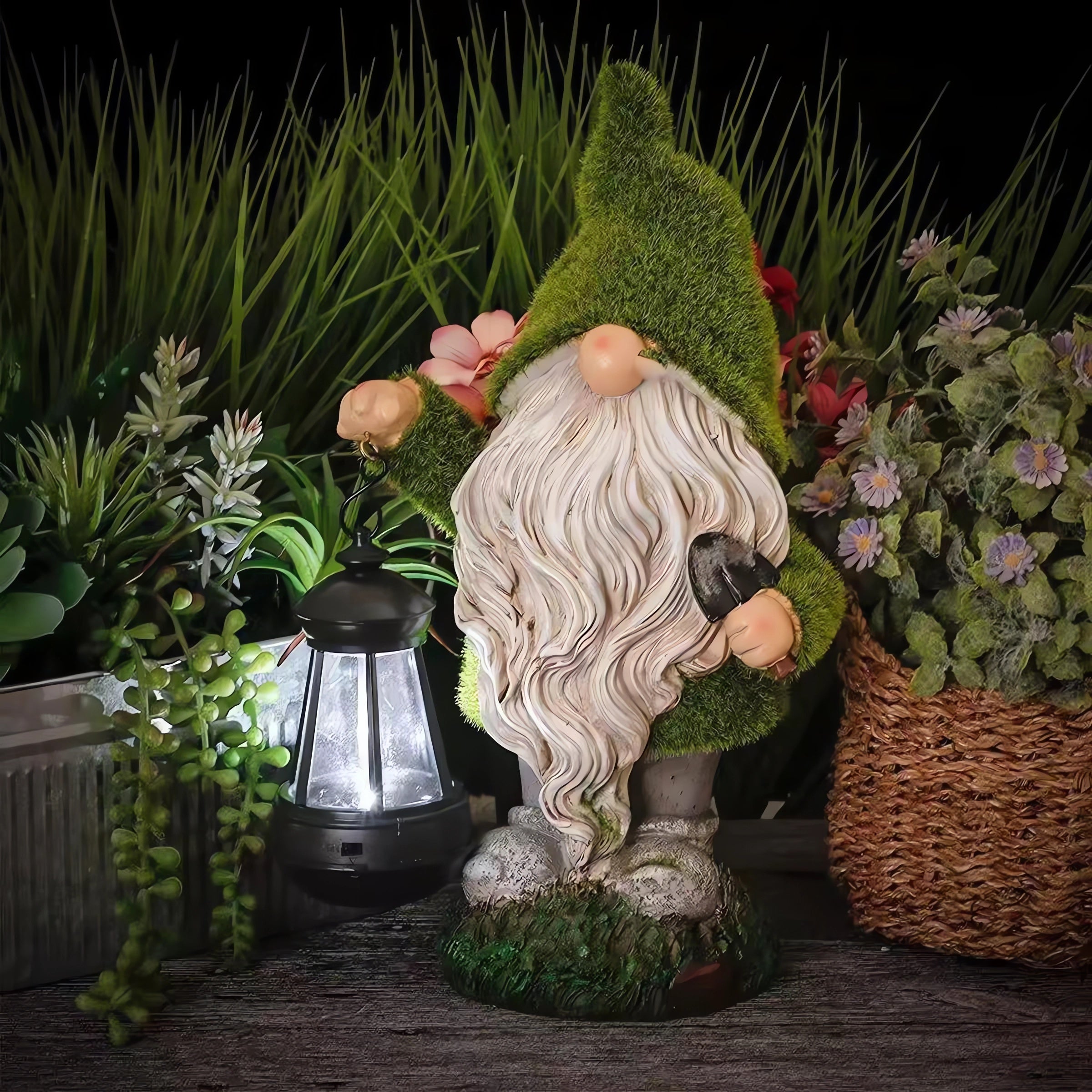 Outdoor Garden Gnomes with LED Solar Light