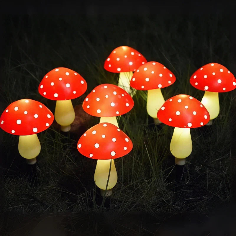 Solar Mushroom Garden Stake Light