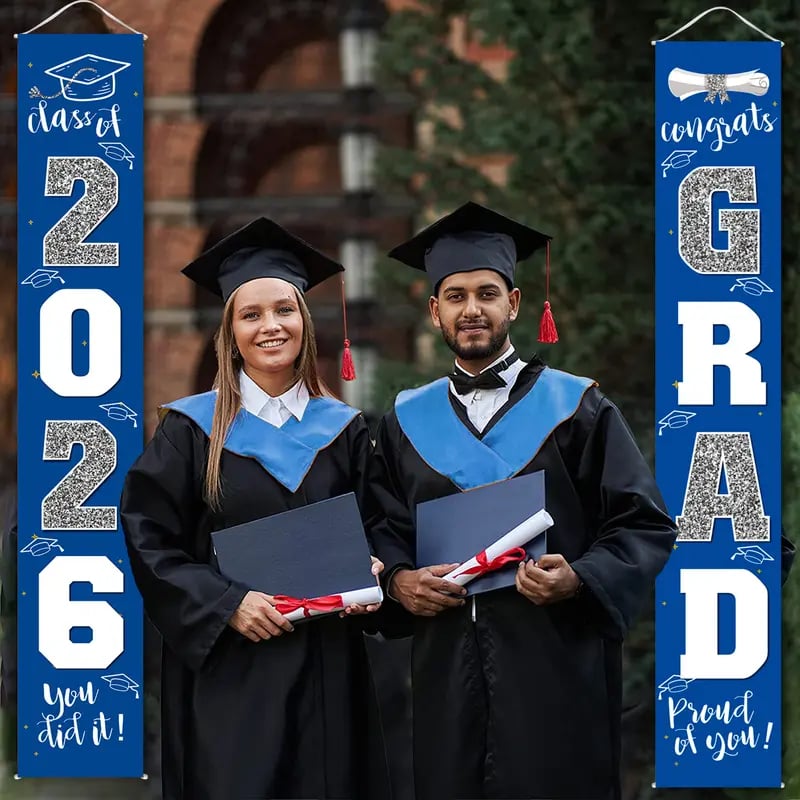 🎓Class of 2026 Graduation Banner 11.8" x 70.87"  (✨Set of 2)