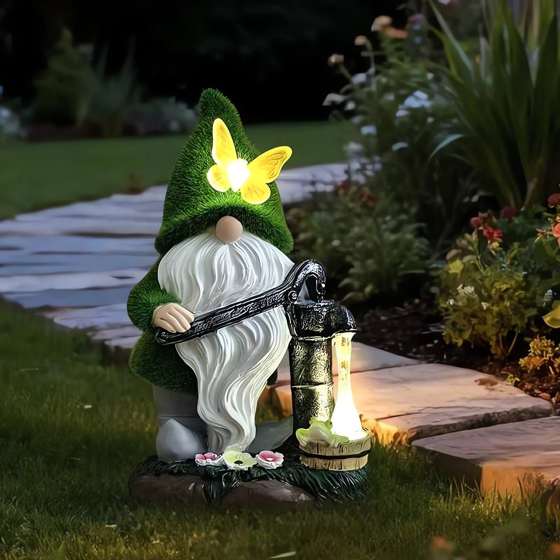 Outdoor Garden Gnomes with LED Solar Light