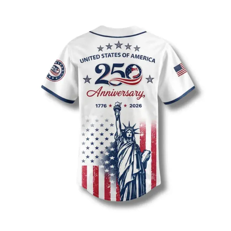 USA 250th Anniversary Baseball Jersey – 1776–2026 Patriotic Liberty Edition