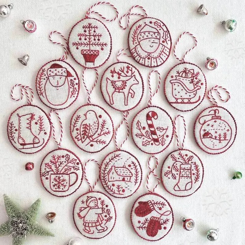 Christmas Sale Hand Embroidery Christmas Ornaments kit