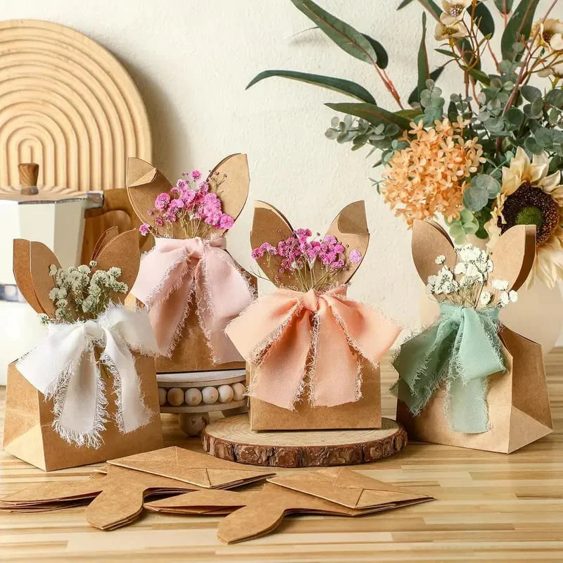 Boho Bunny Easter Goodie Bags Set(24 Pcs)
