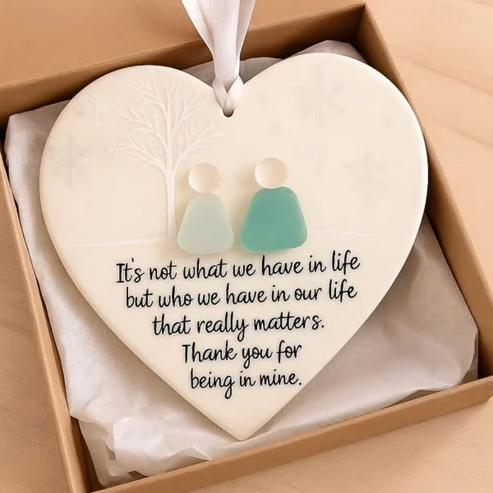 Heart-Shaped Sea Glass Friendship Decor