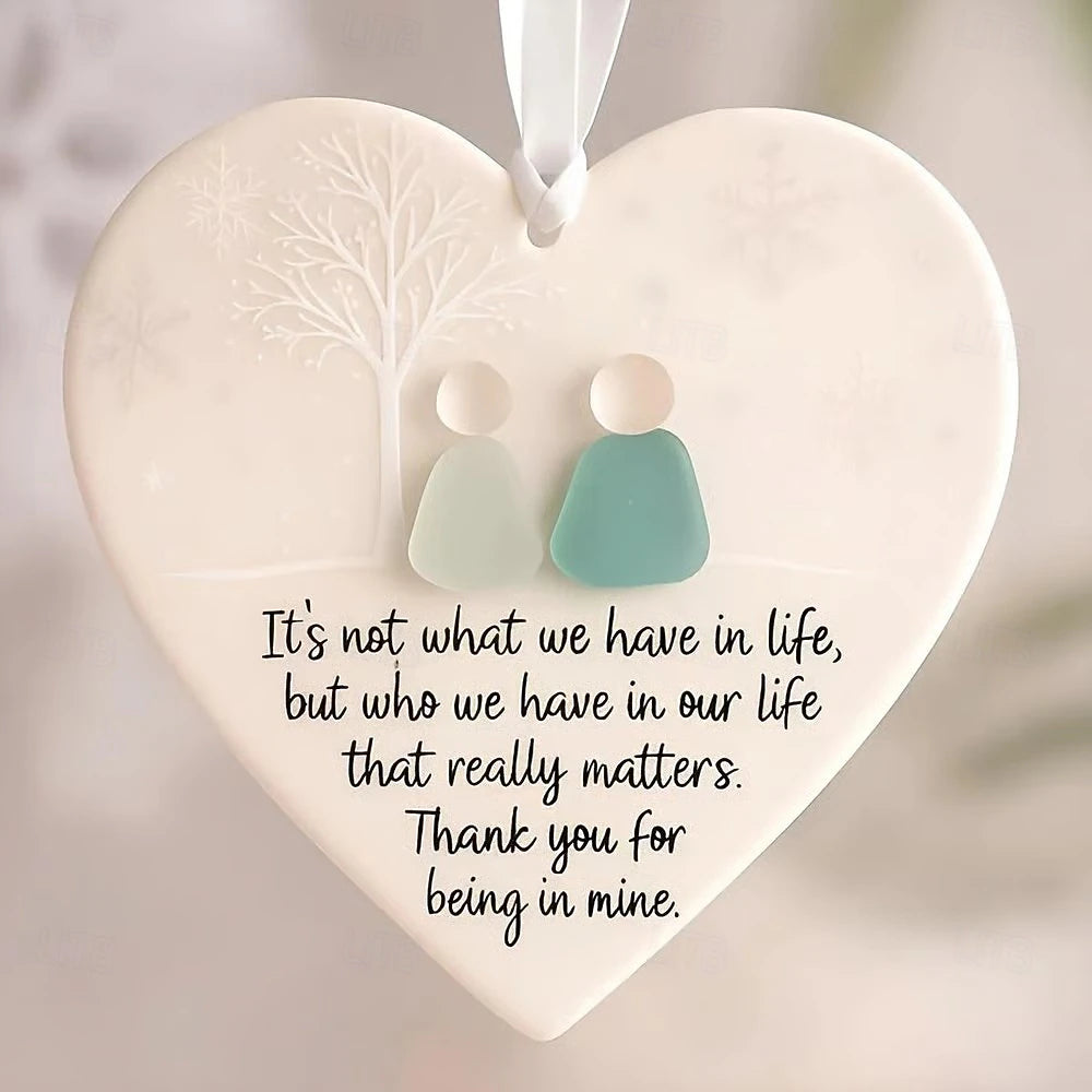 Heart-Shaped Sea Glass Friendship Decor