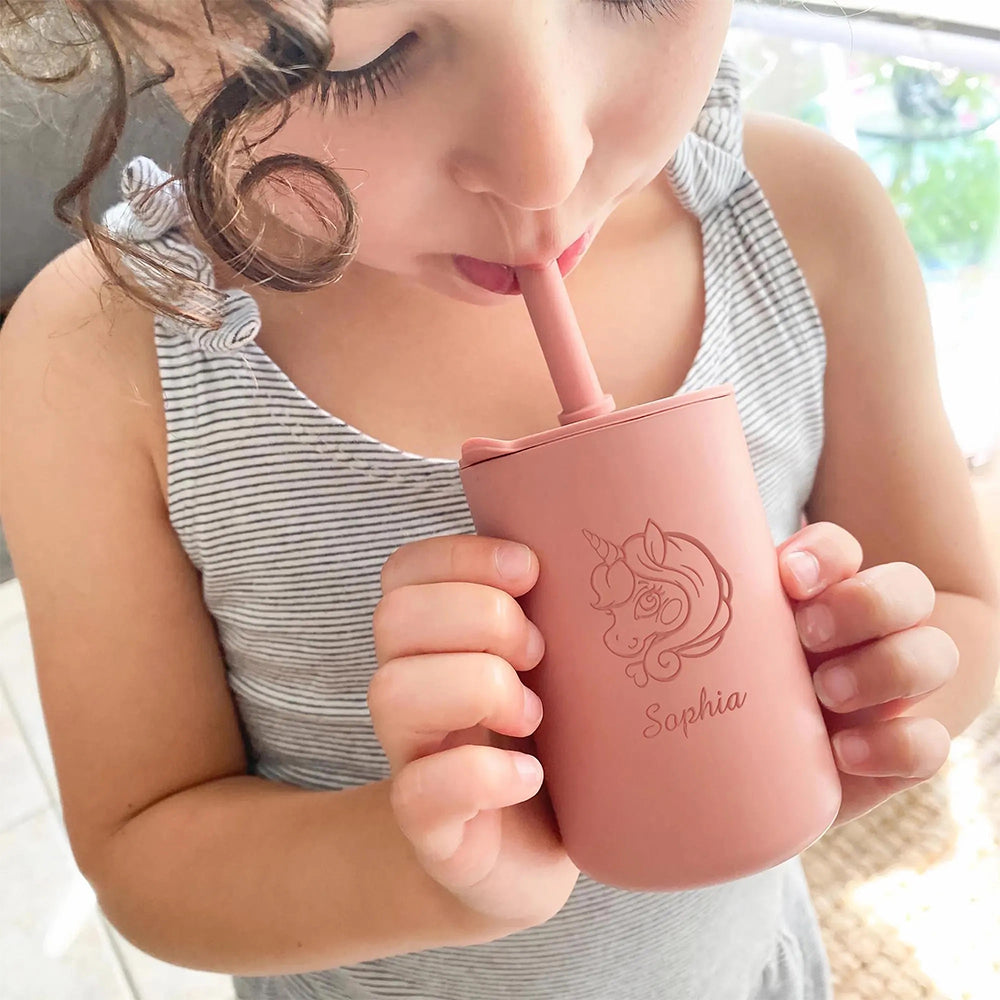 Personalized Lovely Colourful Kid Silicone Sippy Cup