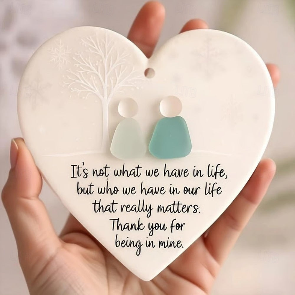 Heart-Shaped Sea Glass Friendship Decor