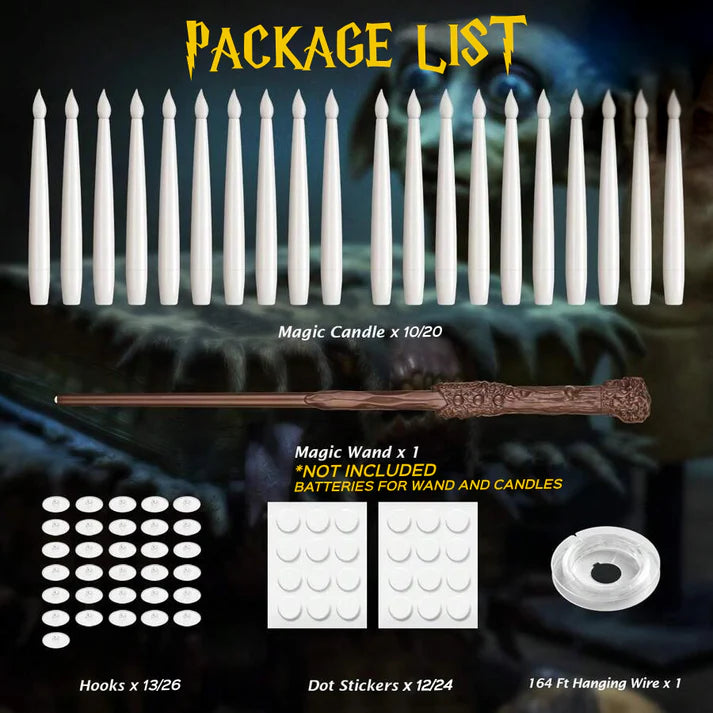 Magic Floating LED Candles with Wand Remote – Hanging Halloween Lights Halloween decoration