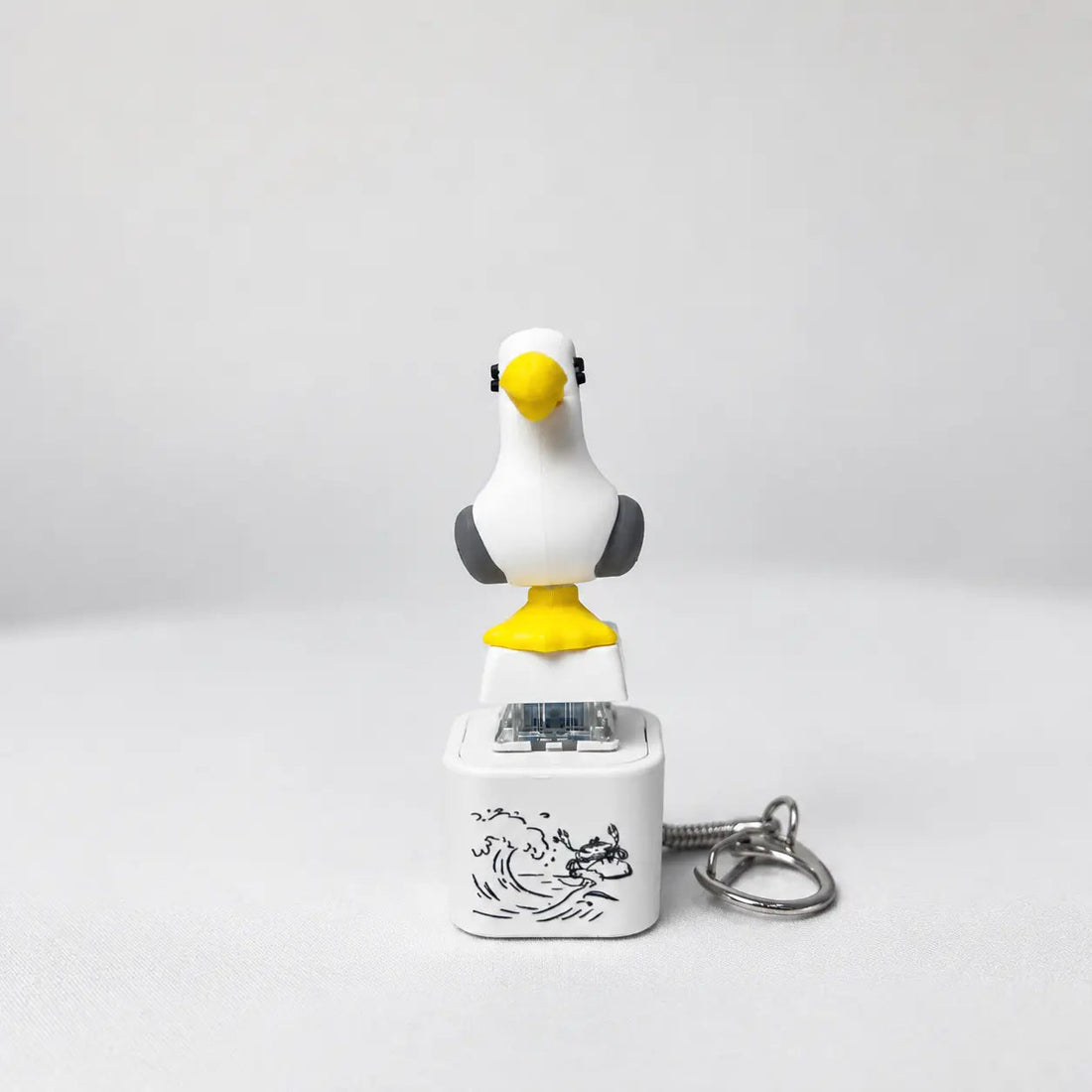 Seagull MINE! Button Keychain-Real Sound & LED Light