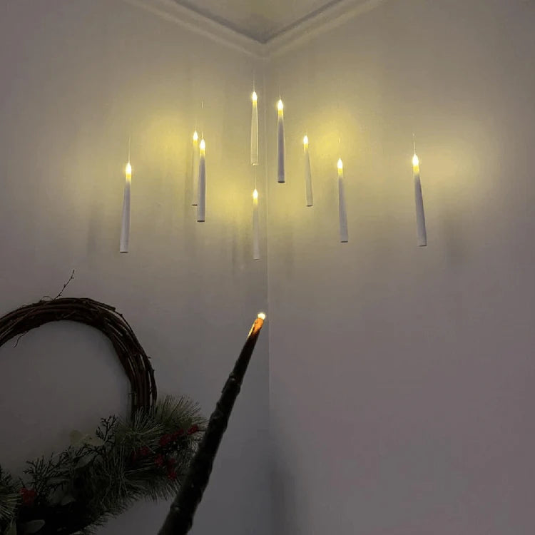 Magic Floating LED Candles with Wand Remote – Hanging Halloween Lights Halloween decoration