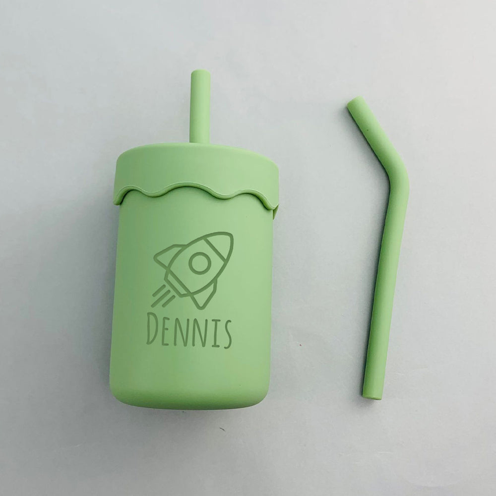 Personalized Lovely Colourful Kid Silicone Sippy Cup