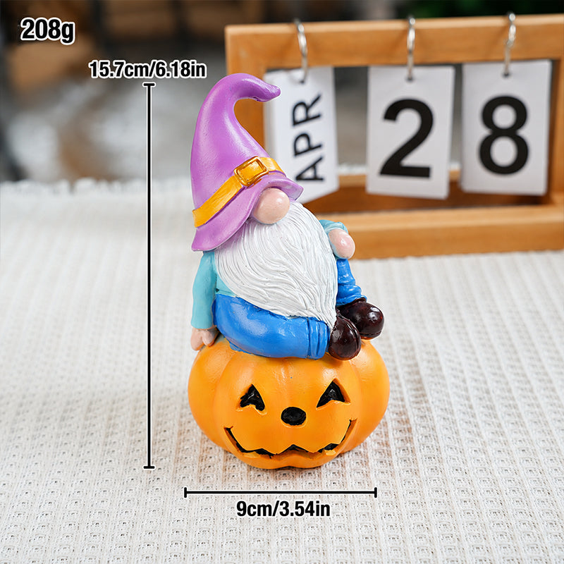 Dual-Season Gnome Figurine Set Halloween & Christmas Decor