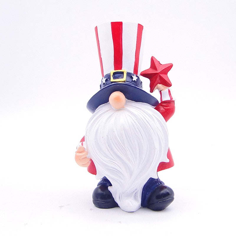 Patriotic Polyresin Gnome Garden Statue