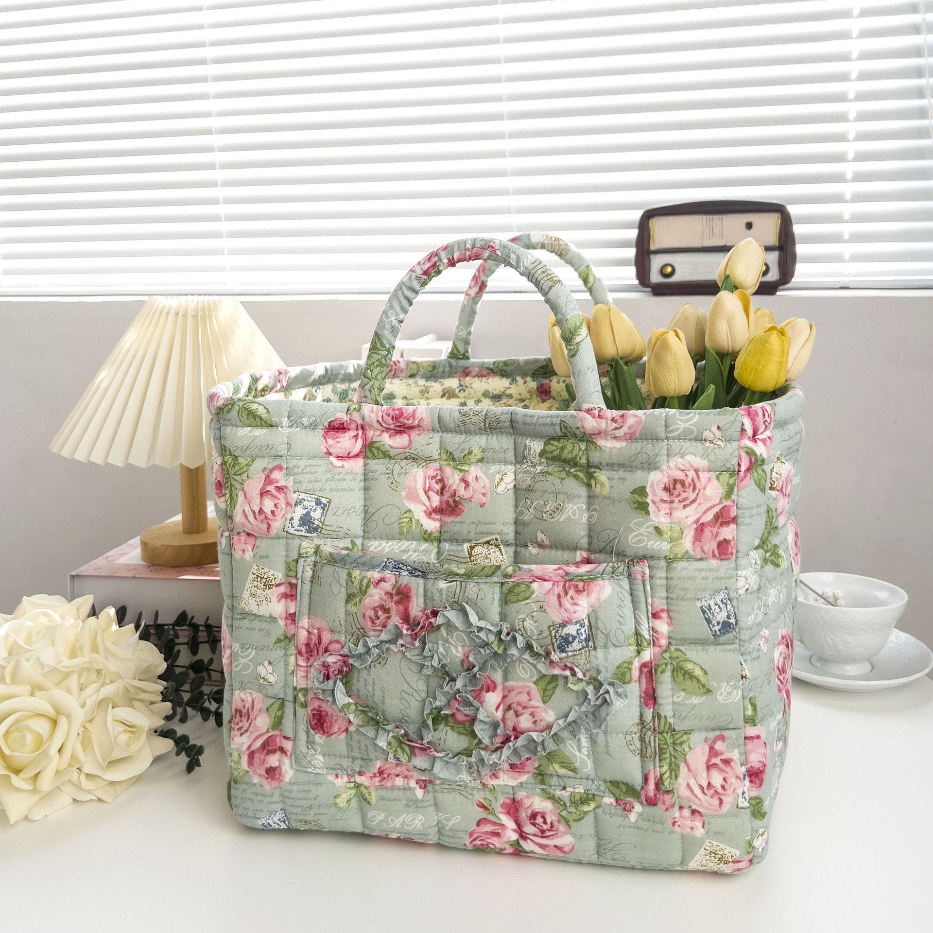 Panier de rangement en tissu bohème