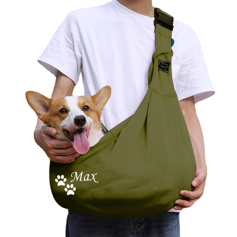 Personalized Pet Hands Free Sling Carrier
