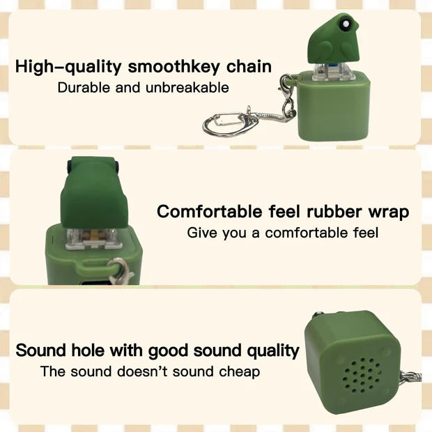 Animal Concert Button Keychain - Real Sound & LED Light