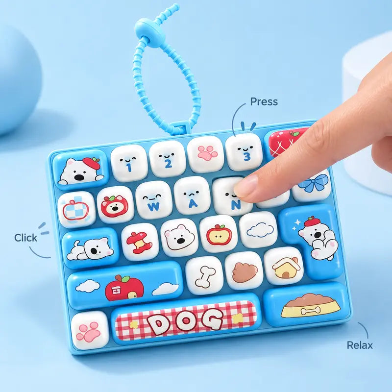 ⌨️ Cute Mini Keyboard Keychain – 4 Adorable Pastel Styles!
