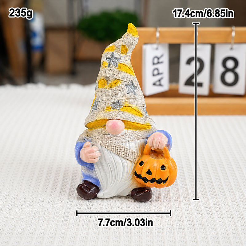 Dual-Season Gnome Figurine Set Halloween & Christmas Decor