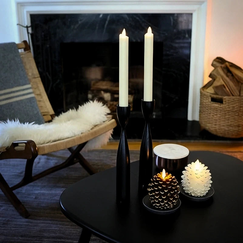 Flameless Pinecone Candles
