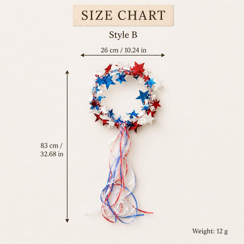 Sparkling Americana Star Crown with Flowing Ribbons 🇺🇸✨
