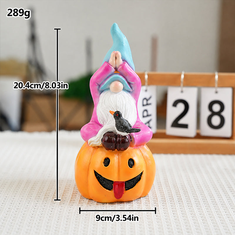 Dual-Season Gnome Figurine Set Halloween & Christmas Decor