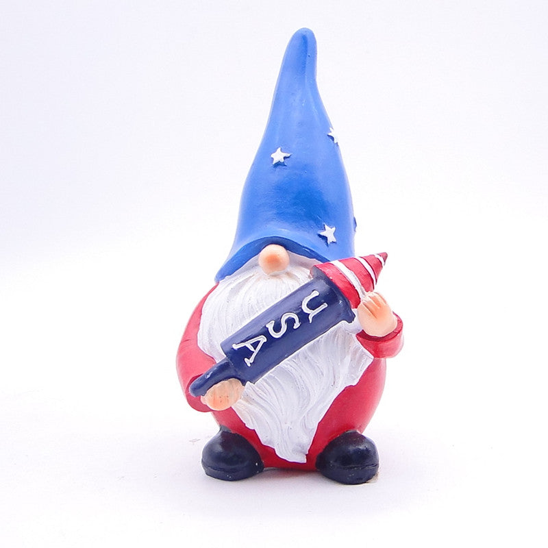 Patriotic Polyresin Gnome Garden Statue