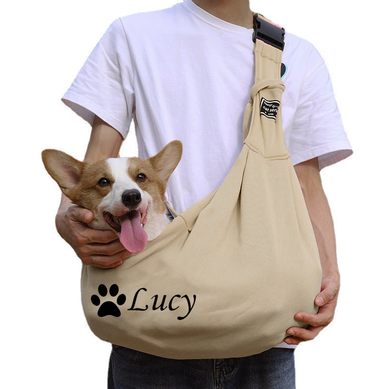 Personalized Pet Hands Free Sling Carrier