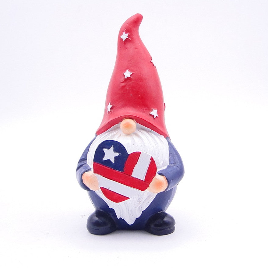 Patriotic Polyresin Gnome Garden Statue