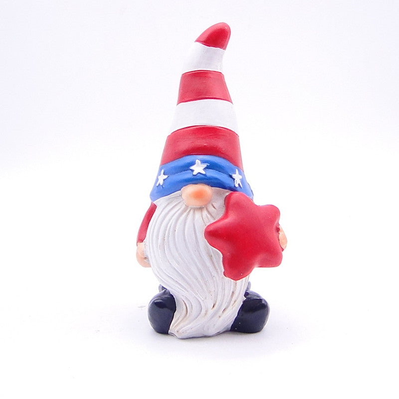 Patriotic Polyresin Gnome Garden Statue