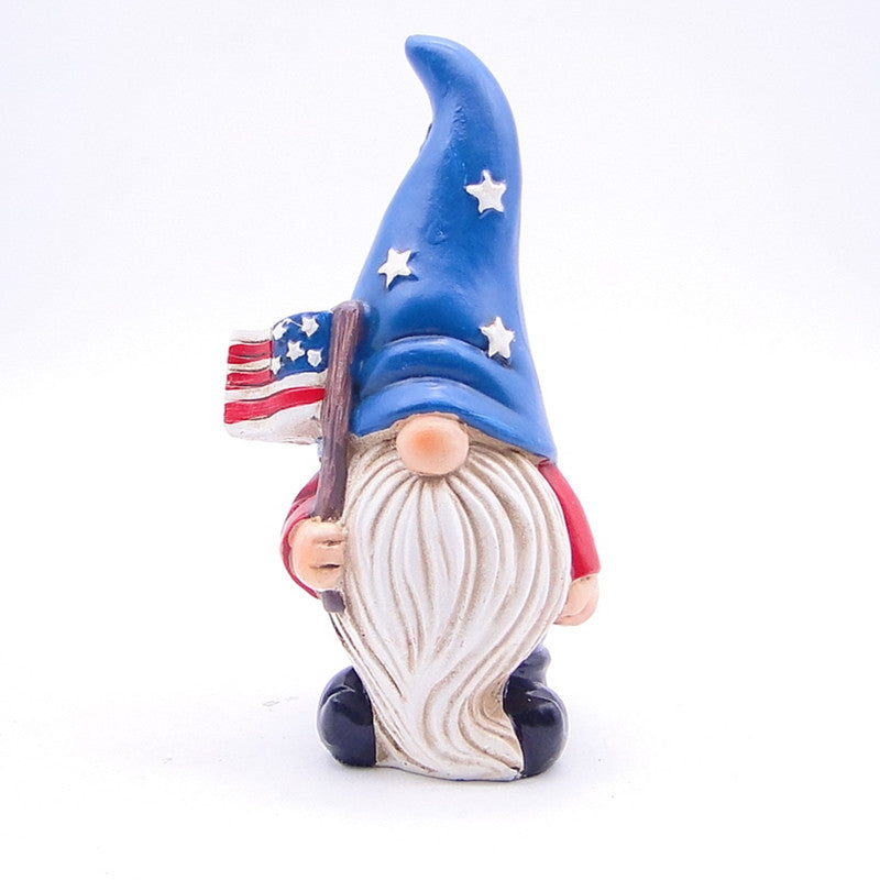 Patriotic Polyresin Gnome Garden Statue