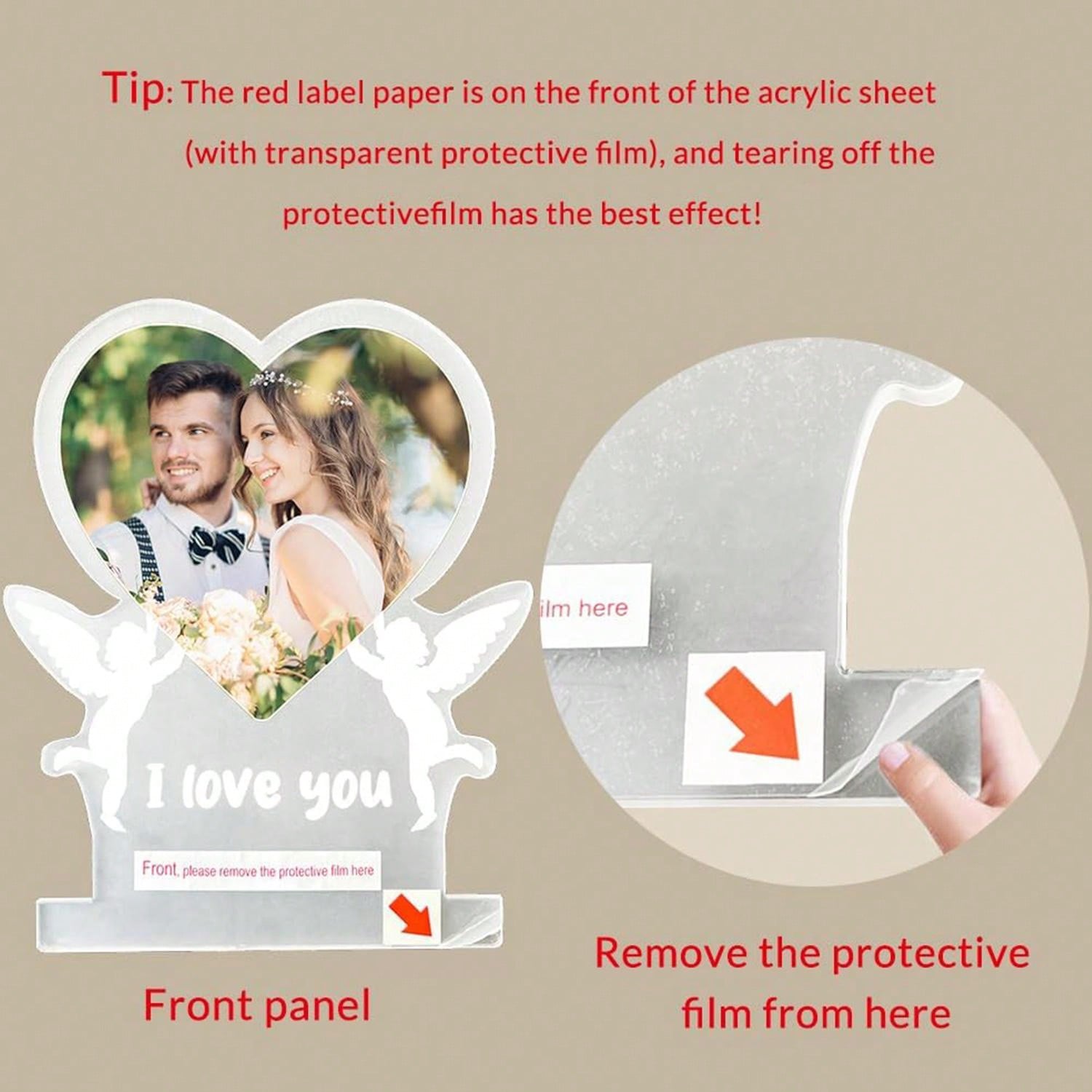 Personalized Photo Frame with Night Light – A Custom Heart  Picture Frame Gift for Anniversary, Valentine’s Day, Christmas, or Any Special Moment.