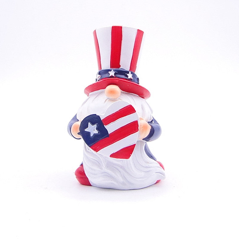 Patriotic Polyresin Gnome Garden Statue