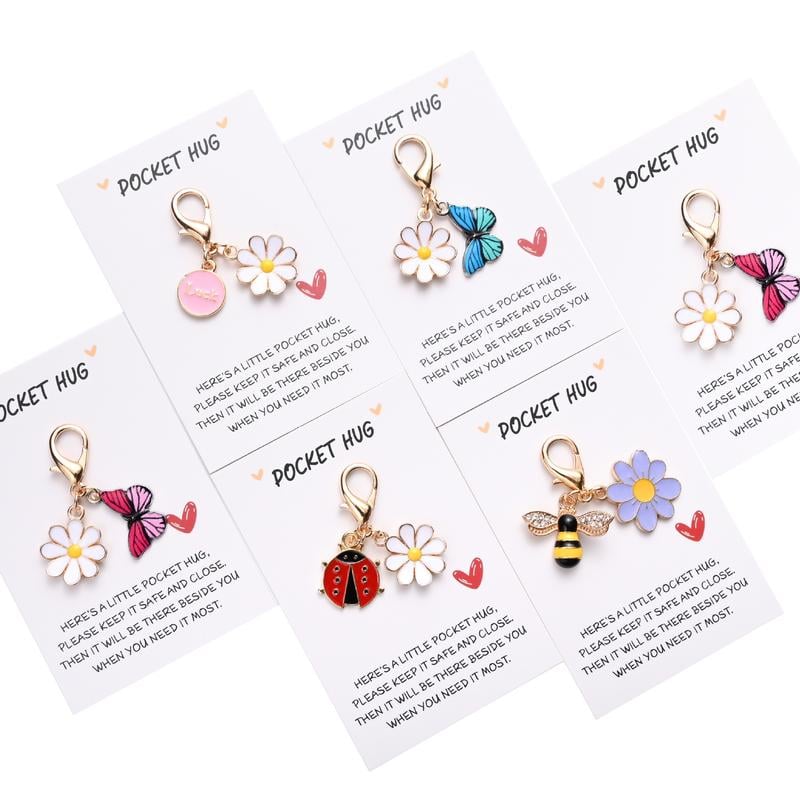 Fabriqués à la main – 20 ensembles de petits cadeaux câlins (papillon, coccinelle, fleur, abeille)
