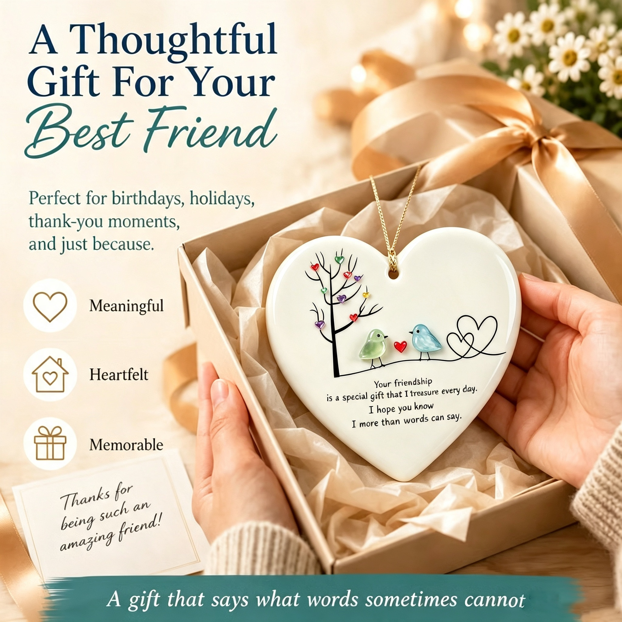 Friendship Sea Glass Keepsake Gift for Best Friend