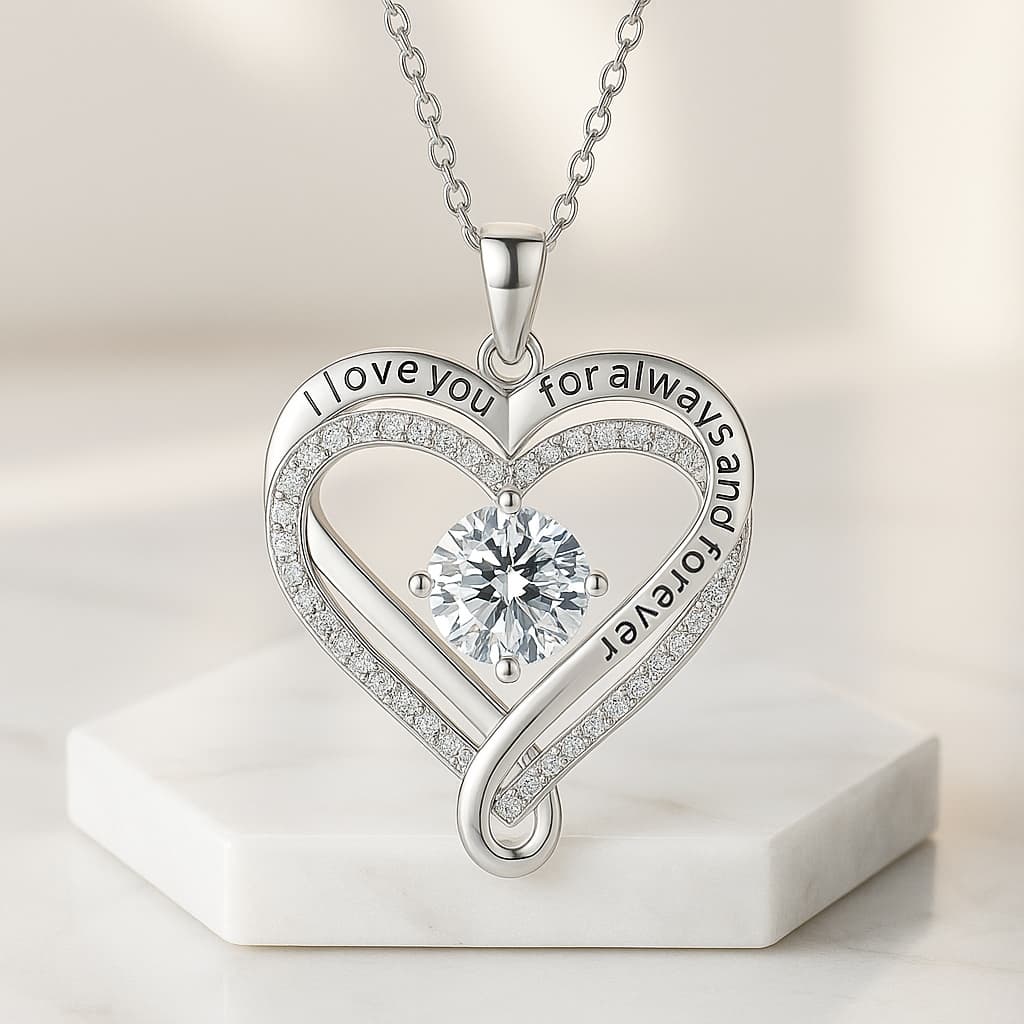 Collier Cœur « À Ma Femme » Pour Toujours et à Jamais