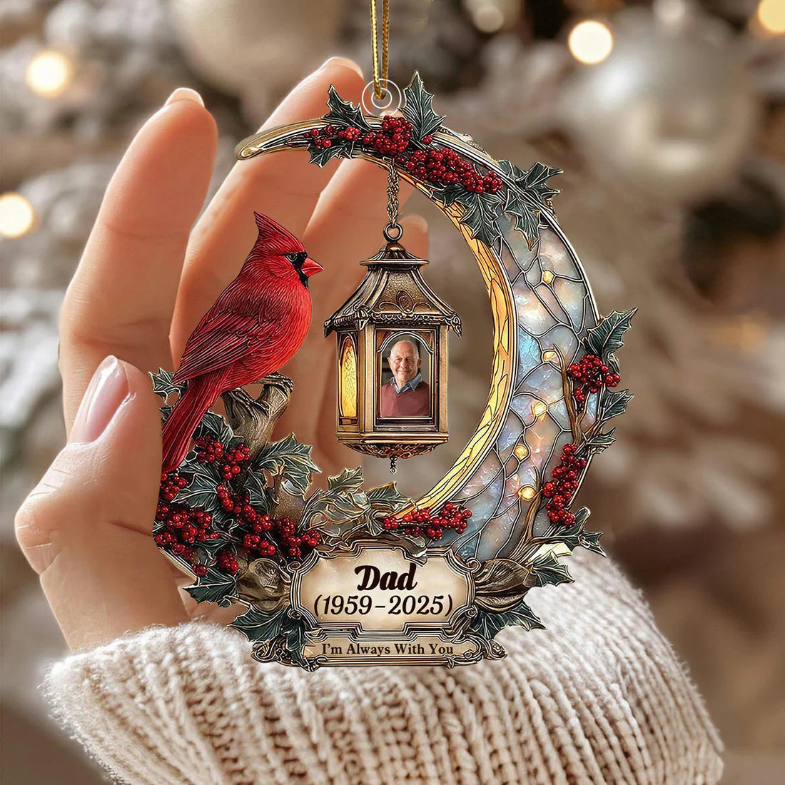 I Am Always With You - Cardinal Memorial Custom Ornament