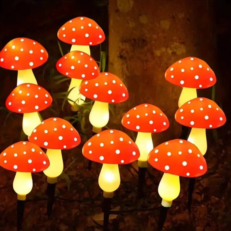 Solar Mushroom Garden Stake Light