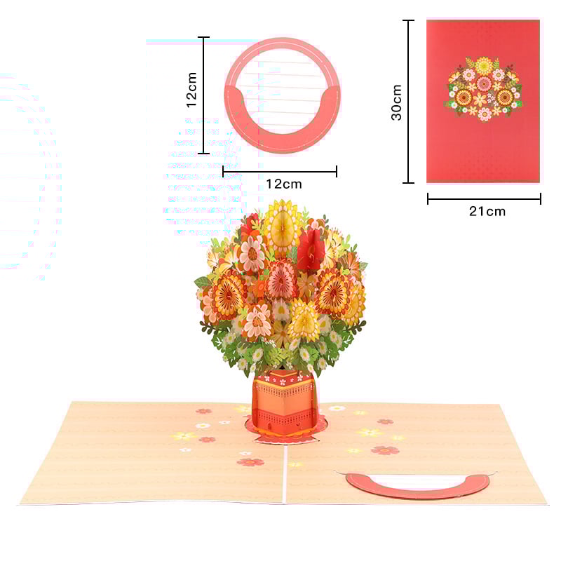 Pop Up Flower Bouquet Valentine’s Day card