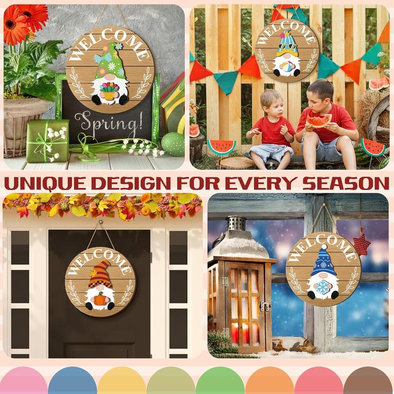 Interchangeable Wooden Gnome Decor Holiday Seasonal Gnome Decorations