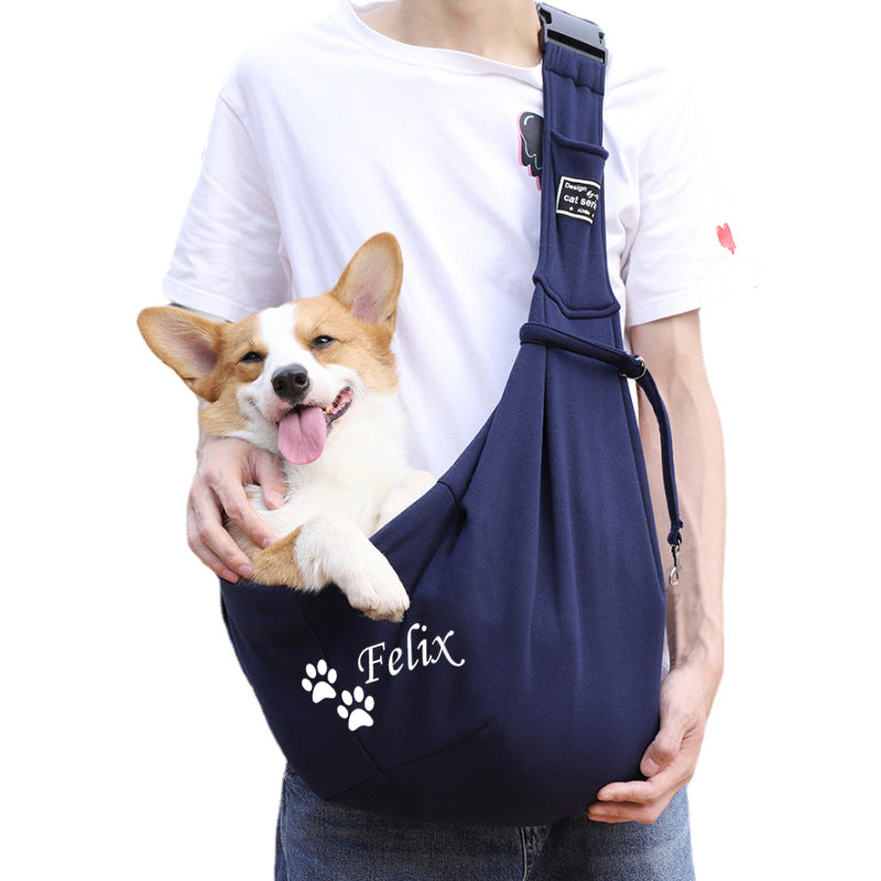 Personalized Pet Hands Free Sling Carrier