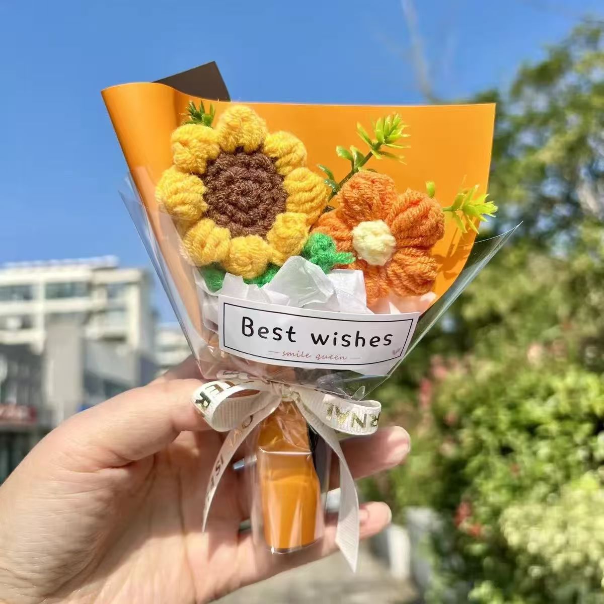 Handmade Crochet Mini Bouquet – Eternal Bloom Gift